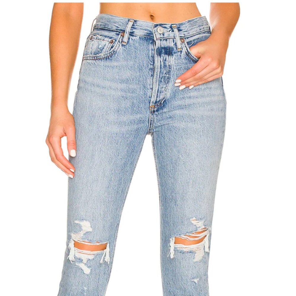 Agolde Women’s Jeans Riley Cop Wash Blitz Size 30 - Picture 6 of 6